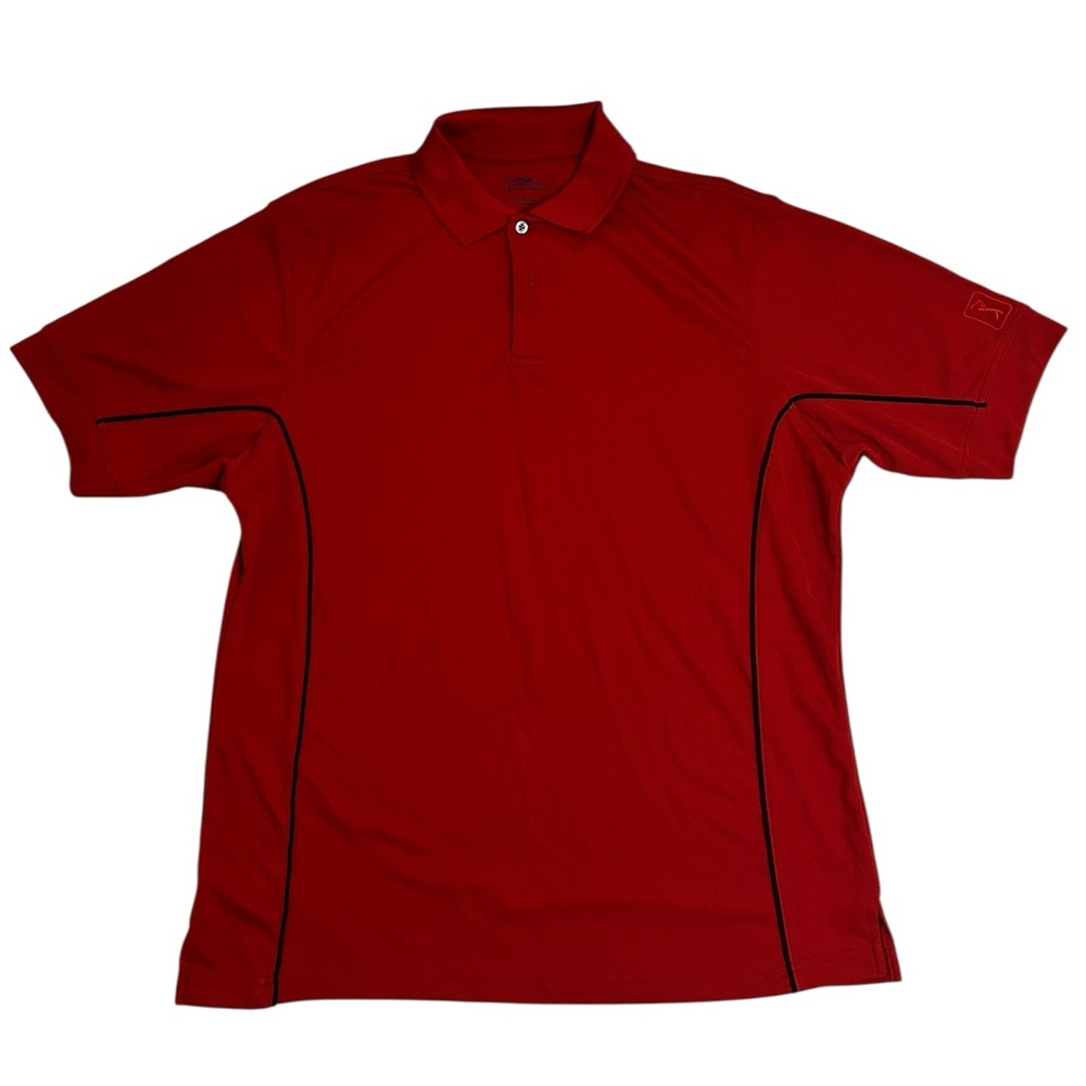 PGA Tour Red Performance Golf Polo Shirt Men’s Large Athletic Fit